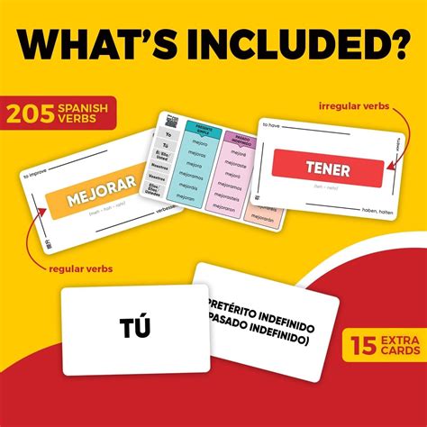 Spanish Verb Flashcards 200+ with Conjugation Practice and Digital Workbook