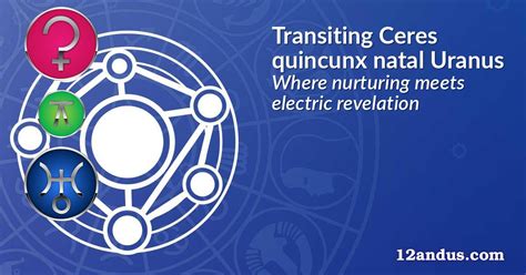 Tránsito de Ceres en quincuncio con Urano natal: Donde el cuidado se ...