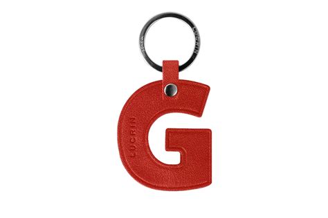 Leather Alphabet Keychain by LUCRIN Geneva