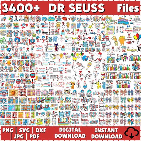 3400+ Dr Seuss Files, Dr Seuss Layered Svg, Dr Seuss Png, Dr Seuss ...