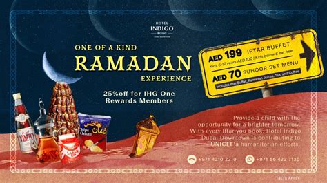 A ONE OF A KIND RAMADAN IFTAR EXPERIENCE, Hotel Indigo Dubai Downtown ...