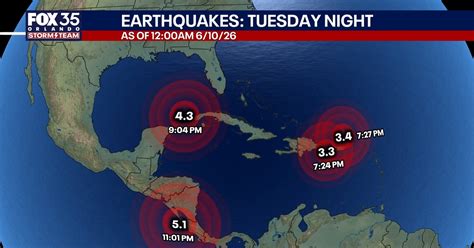 4.3 magnitude aftershock near Cuba, a day after 6.1 earthquake | FOX 35 ...
