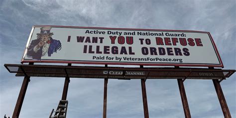Veterans group urges troops to refuse illegal orders on a new billboard