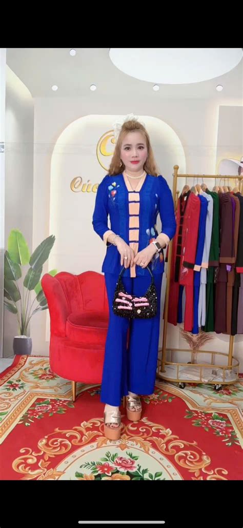 Bộ Đồ Lam Đi Chùa Cổ Y In Hoa Ngũ Sắc - TikTok Shop Vietnam