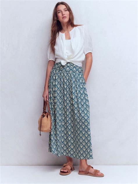 Buy Boden Blue Rosaline Jersey Skirt from Next India