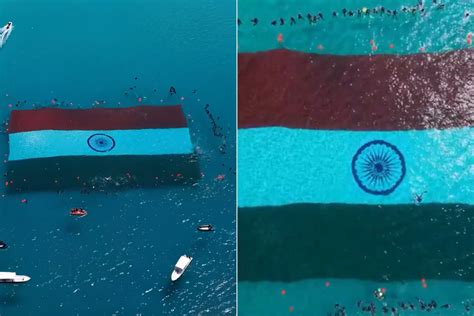 India creates history as massive tricolour unfurls in Andaman waters ...