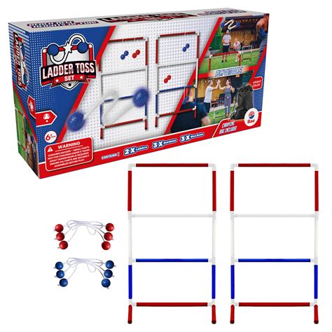 2-Piece Red White & Blue Ladder Toss Game Set