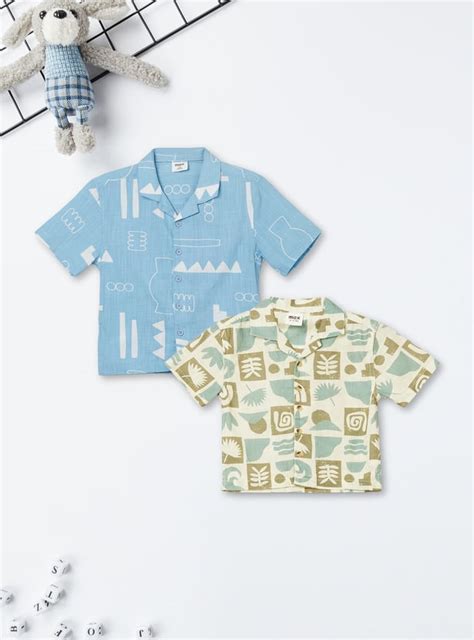 Buy Boys Printed Resort Shirt - Pack of 2 Online at just Rs. 898.0 ...