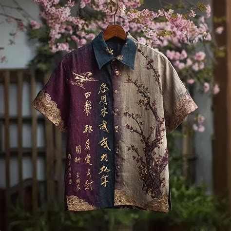 Flelix Artistic Blossom Calligraphy Shirt Premium Ethnic Designer ...