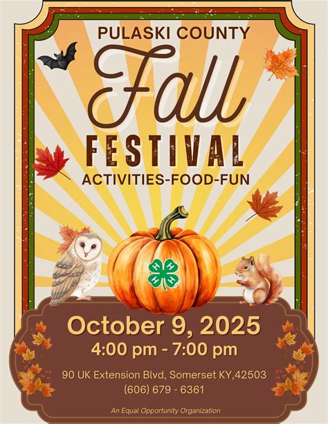 Pulaski County 4-H Fall Festival, 90 Uk Extension Blvd, Somerset, KY ...