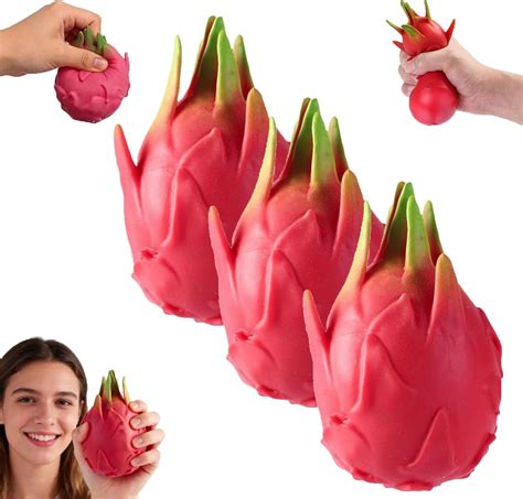 Dragon Fruit Squishy, Dragonfruit Squishy, Realistic Squeeze ...