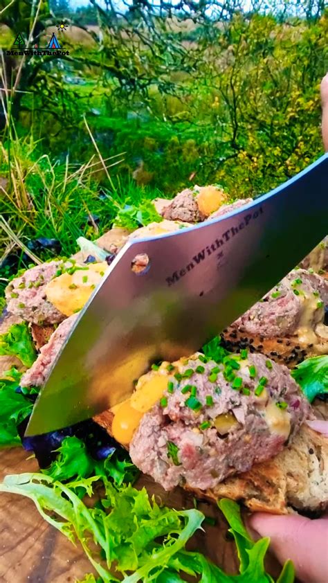 Watch how this beef tartare transforms with a fried yolk