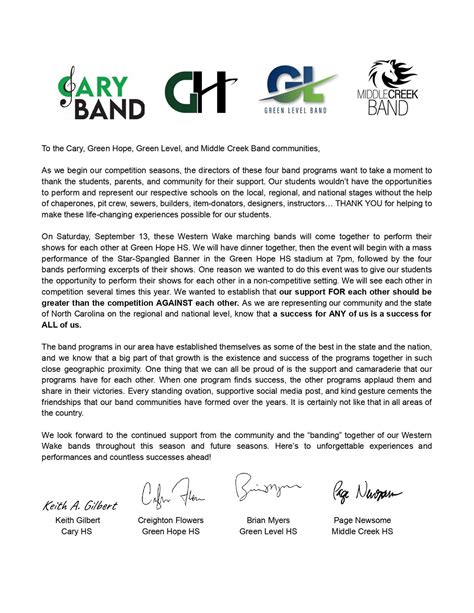 Western Wake Marching Band Preview, Green Hope High School, Cary, 13 ...