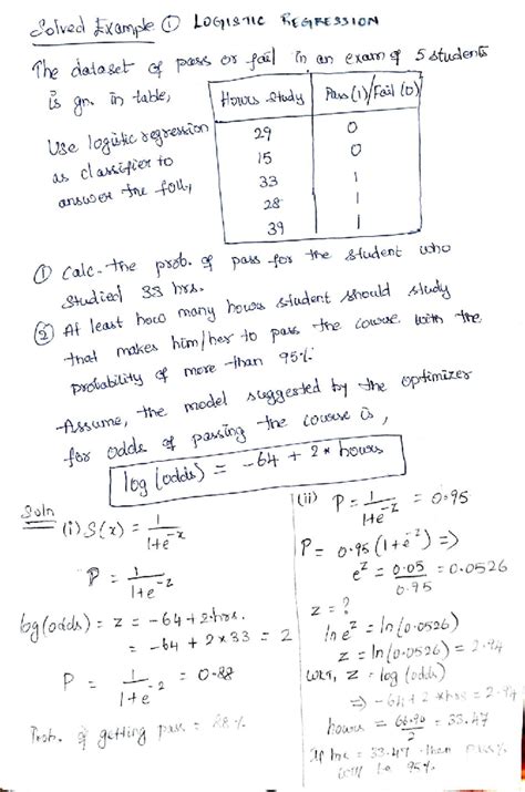 Logistic Regression Problem 1 - Analysis and Solutions - Studocu