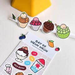 Day of Heunheun, my favorite shaved ice seal stickers (1) - maccaron