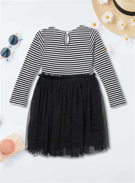 Buy Girls Striped Tulle Dress Online at just Rs. 699.0 - 1000016016236 ...