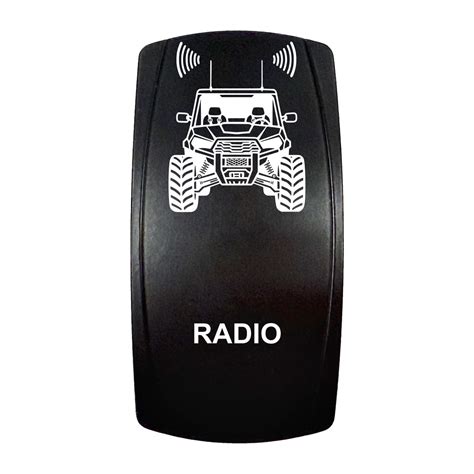 OZ-USA UTV Radio | On / Off Rocker Switch | 4-Pin 20A Blue LED Backlit ...