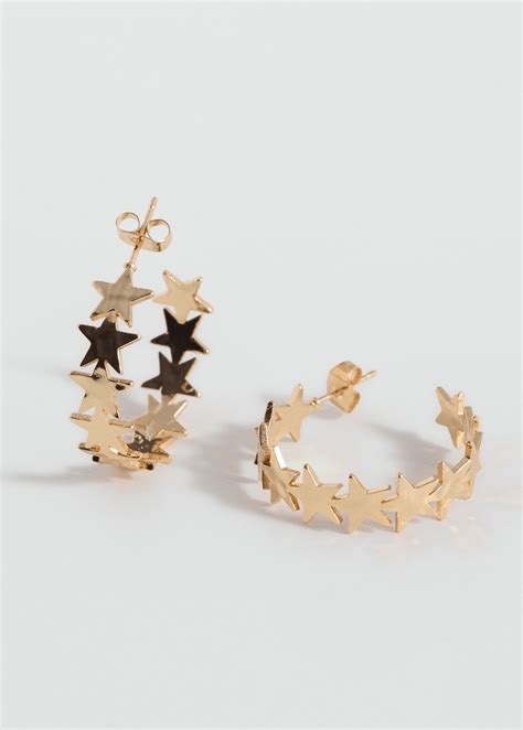 Star hoop earrings - Teen | MANGO USA
