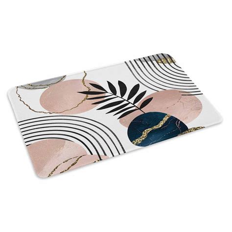 Boho Navy Doormat Outdoor Entrance 20"x31.5", Blue Gold Bohemian ...