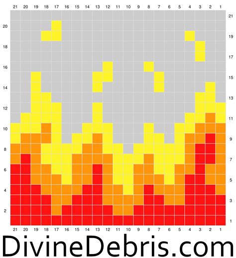 Free Cute Fire Square Crochet Pattern - Flame On! - Divine Debris
