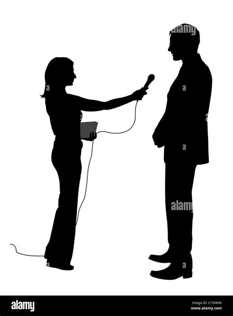 News interview Black and White Stock Photos & Images - Alamy