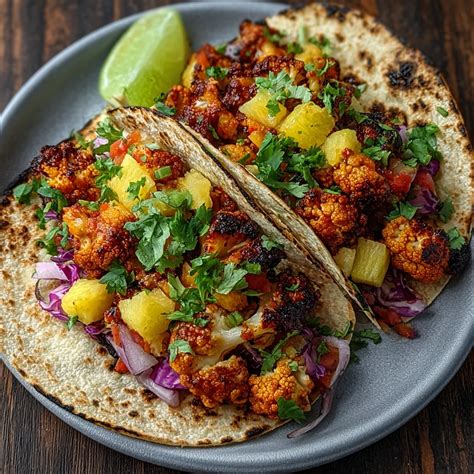 Vegan Smoky BBQ Cauliflower Tacos | Easy Taco Night