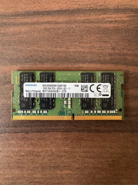 Samsung RAM-minne | 16GB | DDR4 SO-DIMM | 2666MHz | Köp på Tradera ...