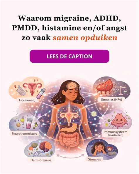 Migraine. ADHD-klachten. PMDD. Histamineproblemen. Angst of onrust ...