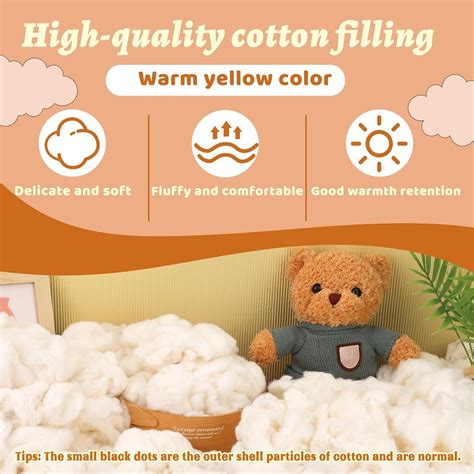 ZXIIXZ 1.1 lb Cotton Stuffing for Stuffed Animals | Crafts