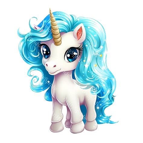 Cute Baby Unicorn PNG Clipart, Transparent Cartoon Animal Lover Print ...