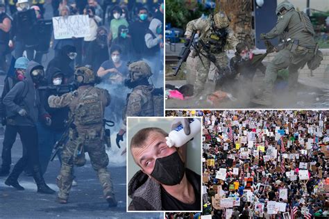 Anti-ICE protester lights himself on fire while torching American flag ...