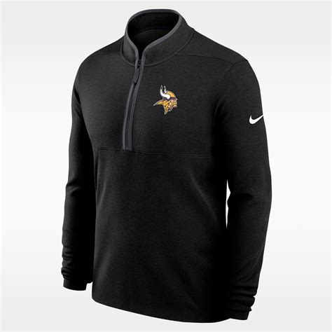 Playera de manga larga Nike Dri-FIT de la NFL de medio cierre para hombre Minnesota Vikings Logo ...