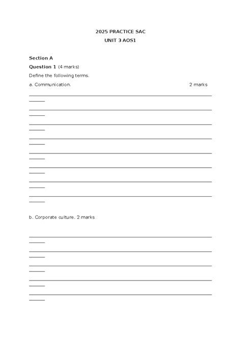 2025 U3AOS1 Practice SAC - 2025 PRACTICE SAC UNIT 3 AOS Section A ...