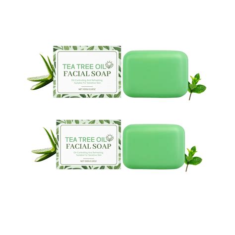 Tea Tree Oil Face Soap – Multiple Pieces – Antibacterial Bar, Acne Control, Gentle – For Oily ...