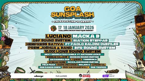 Goa Sunsplash 2026, Thalassa Beach Boutique Resort, Sri Ganganagar, 17 ...