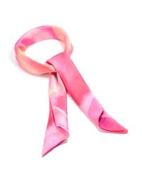 Pink Striped Tie-Dye Fabric Scarf - Lovisa