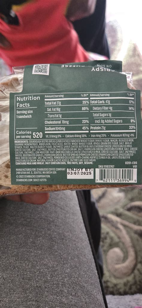 CRISPY GRILLED CHEESE ON SOURDOUGH – STARBUCKS