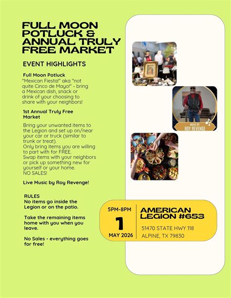 Full Moon Potluck & (1st) Annual Truly Free (ATF) Market, 51470 St Hwy ...