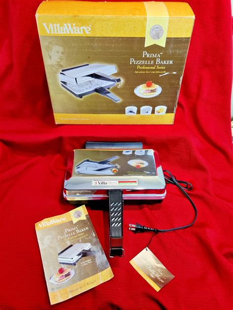 Villa Ware Prima Pizzelle Baker Pro Series 5000 Pizzelle Maker