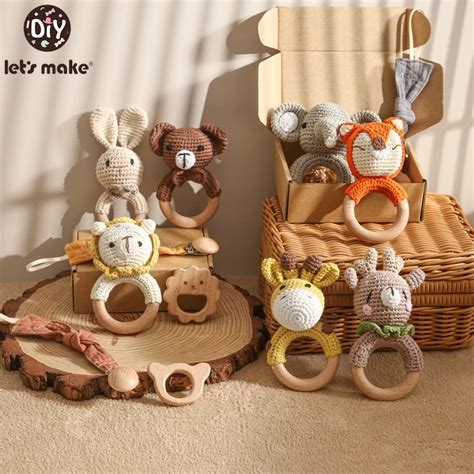 Cartoon Baby Rattle Set Crochet Animal Rattle – BLING QUEEN