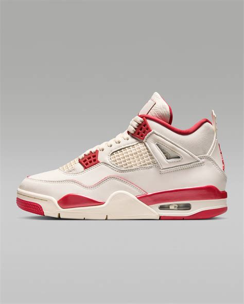 Air Jordan 4 Retro 'Pale Ivory and Tough Red' Women's Shoes. Nike IL