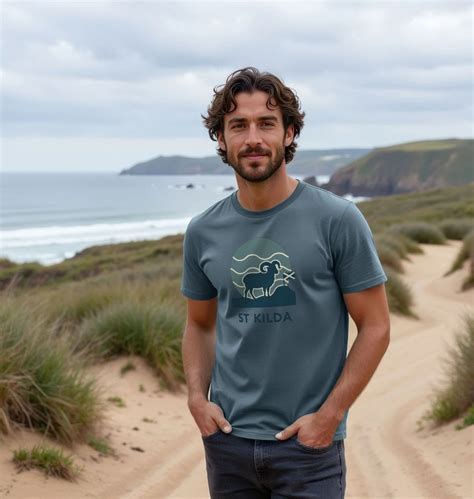 Men's St Kilda Soay Sheep T-Shirt - Blue - St Kilda Club