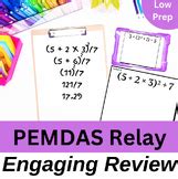 PEMDAS Order of Operations Game — 6 Levels, Relay Team Challenge for ...