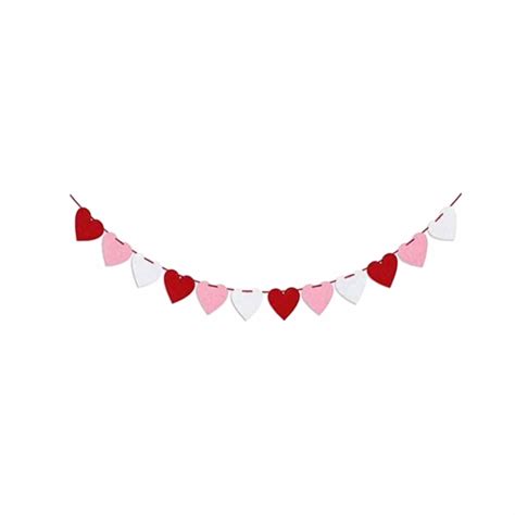 Home Décor Hanging Banner for Valentine’s Day Heart Wreath Outdoor ...