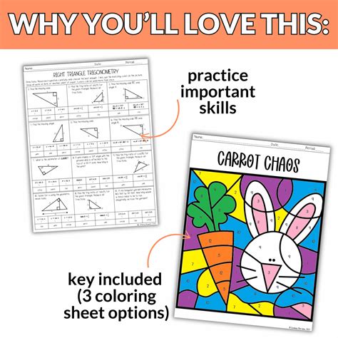 Easter Solving Right Triangles using Trigonometry Geometry 9th -11th ...