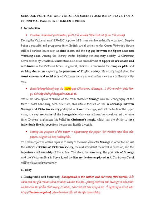 SCROOGE AND VICTORIAN SOCIETY: ANALYSIS OF STAVE 1 IN A CHRISTMAS CAROL ...