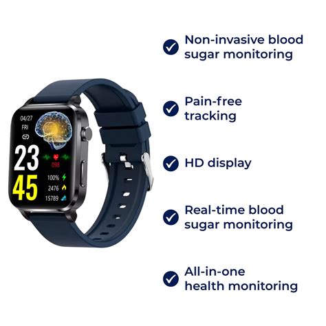 GlucoWell Non-Invasive Diabetes Smartwatch With Blood Sugar Monitor An – petprovac