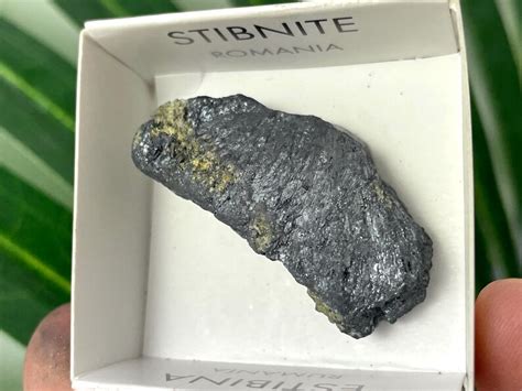 Natural Stibnite Antimonite From Romania – Sharp Metallic Crystal ...
