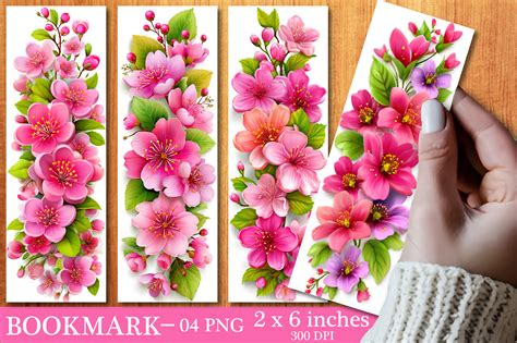 Flowers Bookmark Sublimation Graphic by SinaCreation · Creative Fabrica