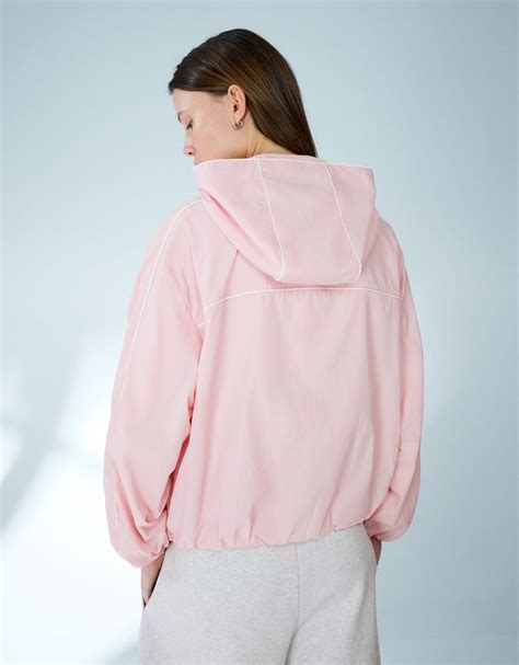 Technical hooded jacket - Women | Bershka